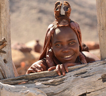 The semi-nomadic Himba people are native to the northern region of Namibia, particularly the Kunene area.