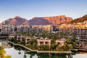 One & Only Cape Town with a view of Table Mountain.