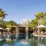 The swimming pool area.