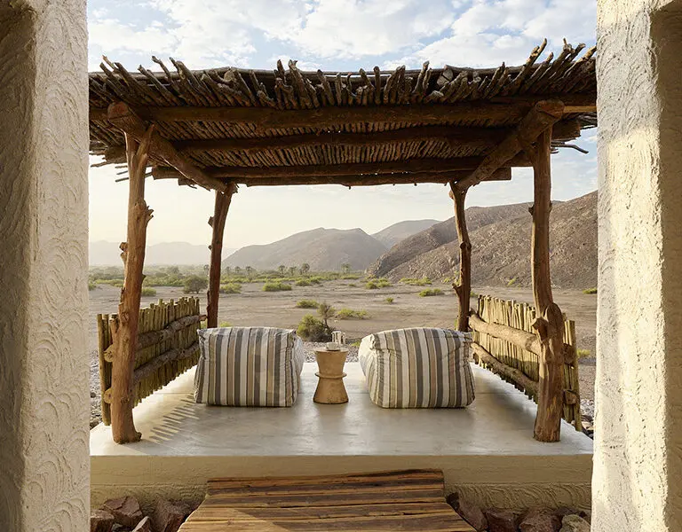 Take in the exquisite views from the comfort of the shaded daybeds. | Okahirongo Elephant Lodge 