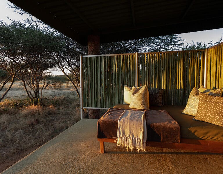 Relax outside your chalet and enjoy a bit of bird-watching.