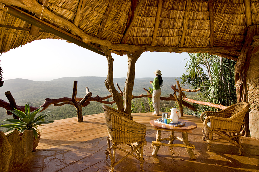 A lovely view of the Laikipia Plateau from the expansive deck at Ol Malo Lodge | Go2Africa