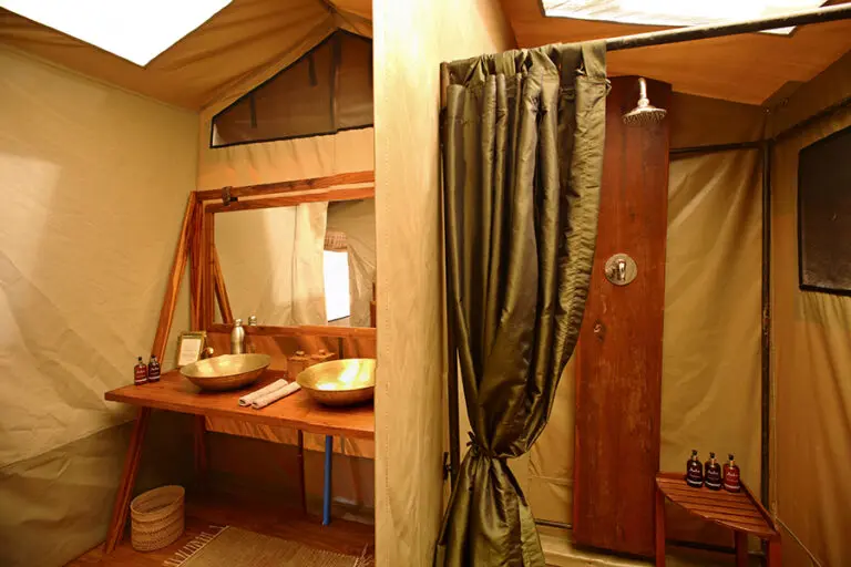 En suite bathroom with a shower.