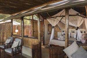 Interior del Bush Chalet.