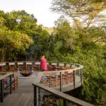 The elevated boma area. 