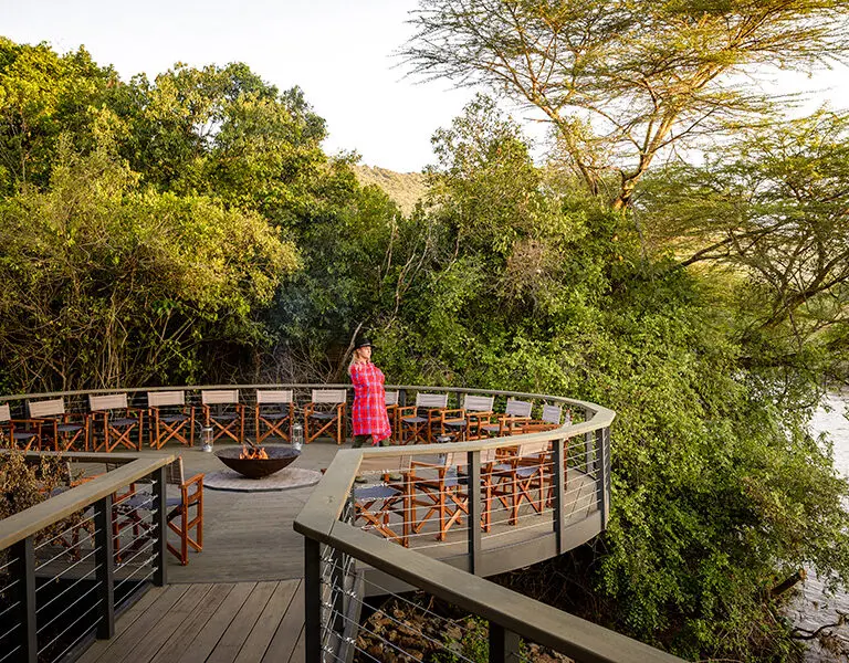 The elevated boma area. 