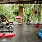 Keep up with your fitness at the lodge gym. 
