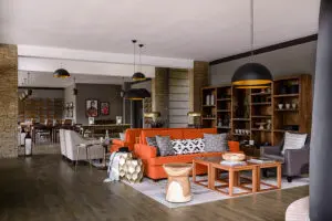 The main guest area at Olonana. 