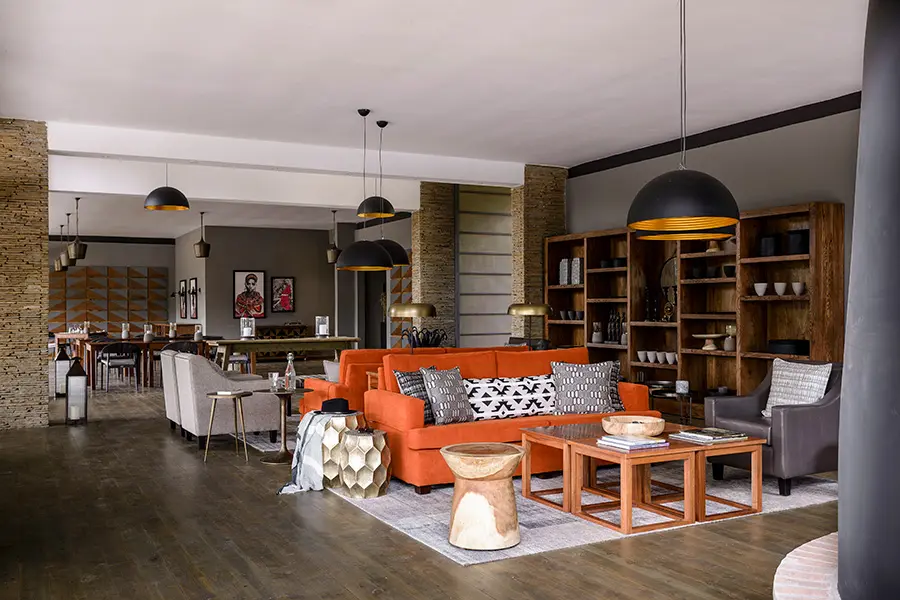 The main guest area at Olonana. 