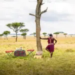 A drinks stop on your game drive. 