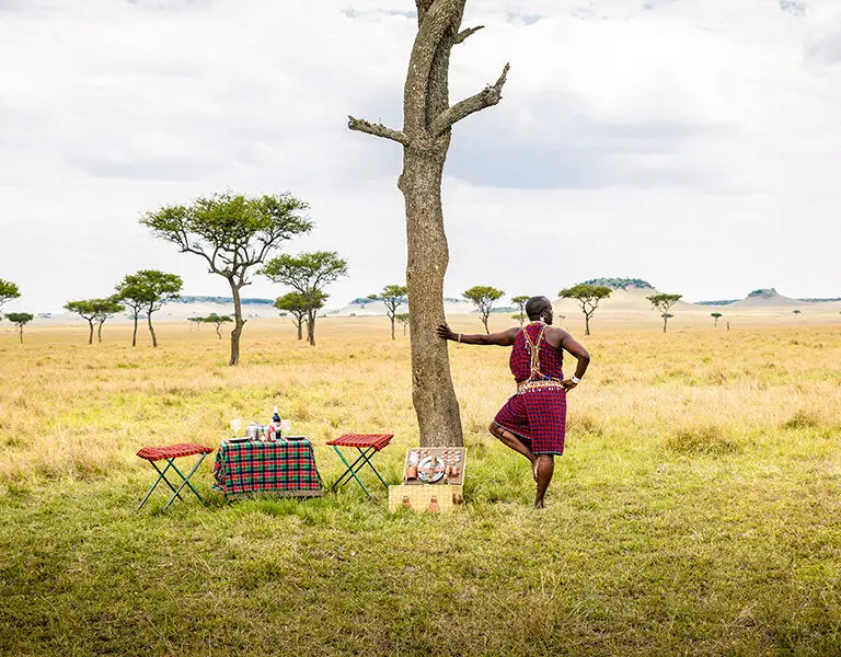 A drinks stop on your game drive. 