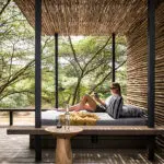 Lounging while taking in the view. 