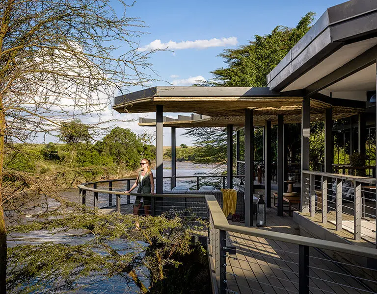 Views of the Mara river from the lodge deck.