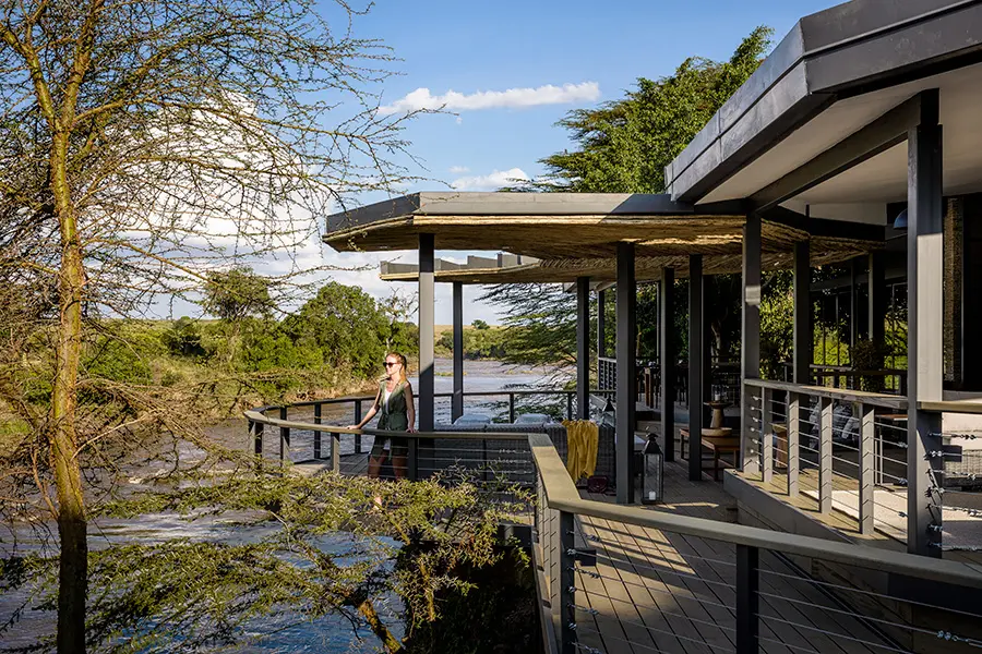 Views of the Mara river from the lodge deck.