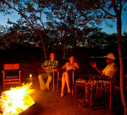 After the sunset, join your guide at the campfire for evening drinks and safari stories.
