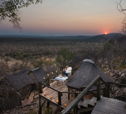 Situated in a private game reserve bordering Etosha National Park.