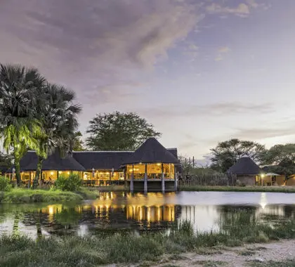 Exterior del Onguma Bush Camp.