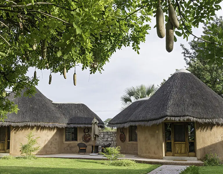 Comfortable rondavals at Onguma Bush Camp.