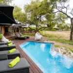 The plunge pool makes a welcome sight on a hot day, as do the shaded loungers & the next-door bar.