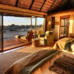 Overlooking a Kalahari river, Leroo La Tau is well placed for Botswana's summer zebra migrations.