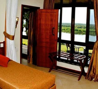 The choice of accommodation at the lodge varies – a cottage, suites, double, twin and single
