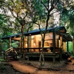Suite acristalada del Phinda Forest Lodge.