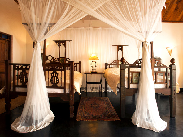 The Zanzibar suite is uniquely decorated in traditional Zanzibari furniture.