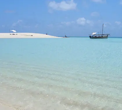 Rustic luxury beach lodge, Pole Pole Bungalow Resort, is situated on gorgeous Mafia Island, off the coast of Tanzania.
