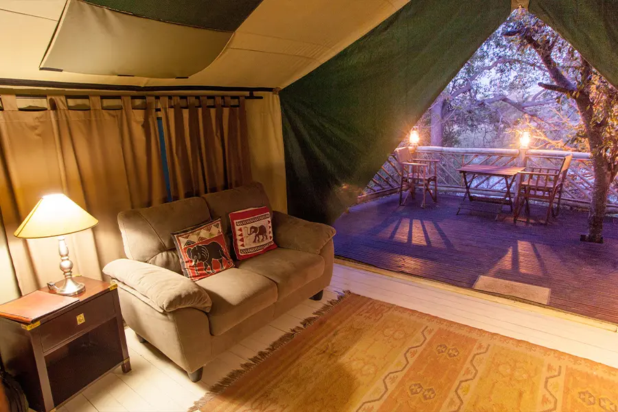 Bedroom lounge area