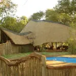 Exterior of the main building and swimming pool