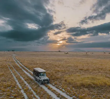 Dramatic skies in Amboseli.