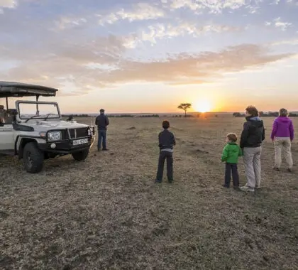 Deléitese con las famosas puestas de sol africanas.