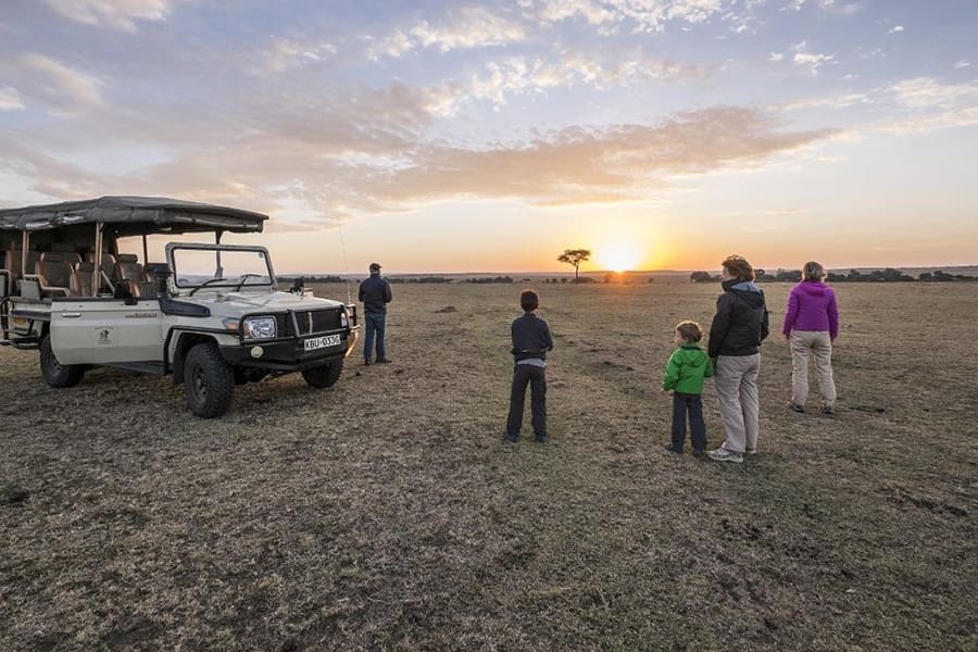 Revel in famed African sunsets.