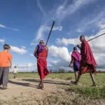 Camine con sus guías maasai, que poseen un gran conocimiento generacional de la zona. 