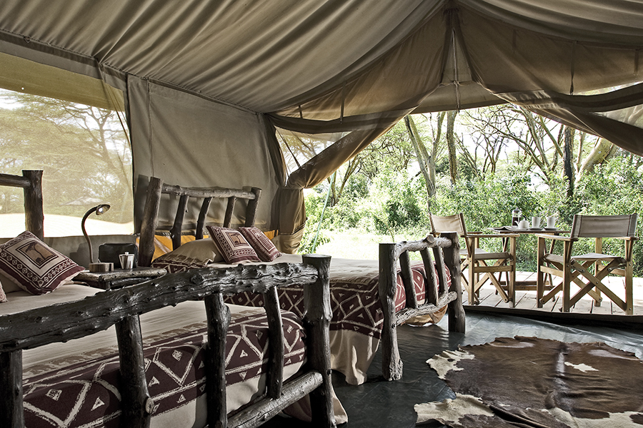 Bedroom at Porini Mara Camp.