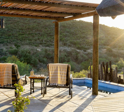 Private plunge pool at Kwandwe Great Fish River Lodge.