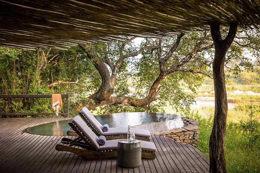 Private swimming pool at Singita Boulders Lodge