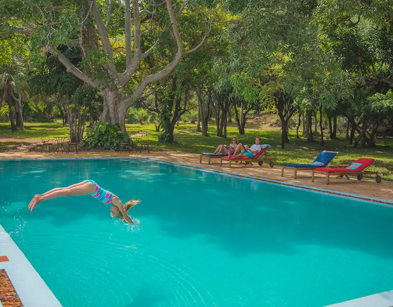 The lodge is great for family getaways. 