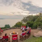Fogata con vistas del Pumulani Lodge.