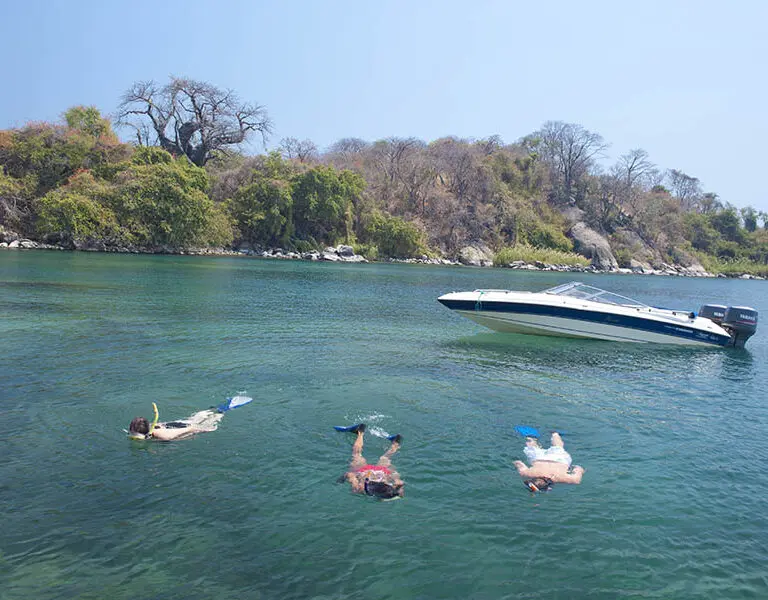 The lake is perfect for avid snorkellers. 