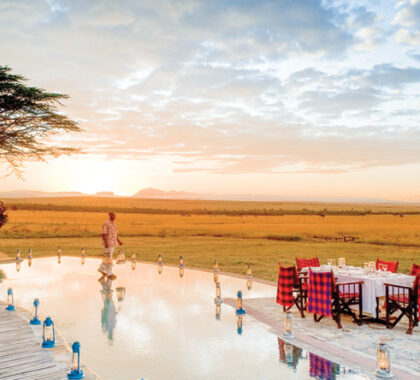 Experience a lantern-lit dinner out under the stars when you stay at Kichwa Tembo in the Masai Mara.