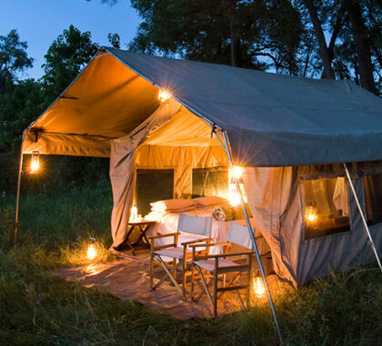 Your tented camp accommodation is something that Hemingway would have approved of.
