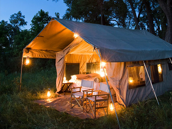 Your tented camp accommodation is something that Hemingway would have approved of.