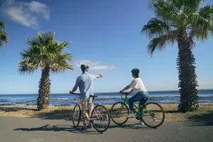 Cycle along the promenade. 
