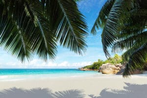 La playa de Anse Lazio, de postal.