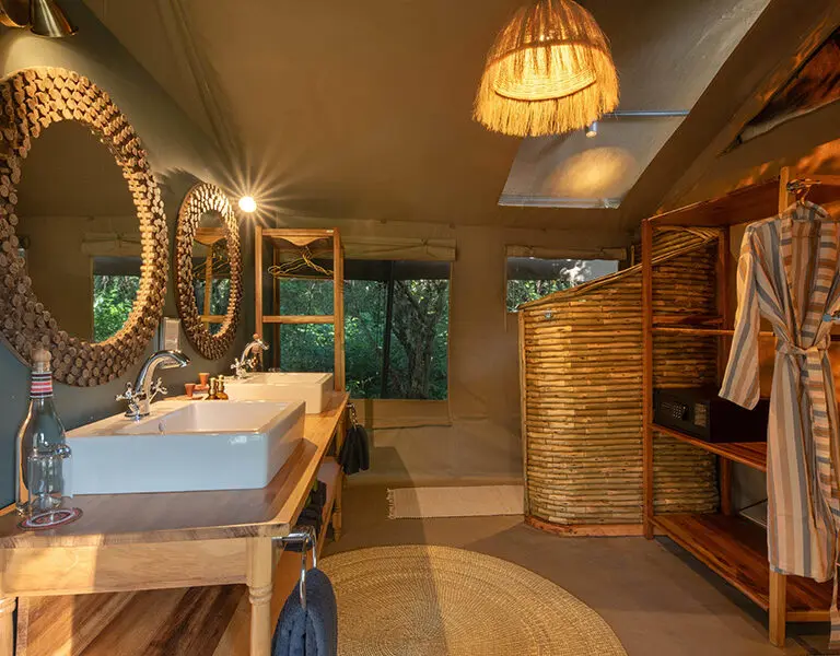 Enjoy a refreshing shower after an adventure-fuelled day. 