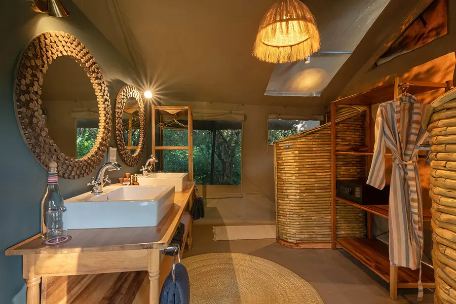 Enjoy a refreshing shower after an adventure-fuelled day. 