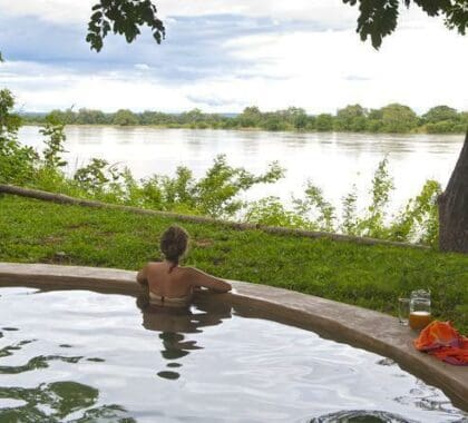 While getting refreshed in the pool, enjoy the great view
