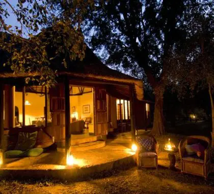 Al caer la noche, siéntese en su terraza privada y disfrute del sonido de la naturaleza.