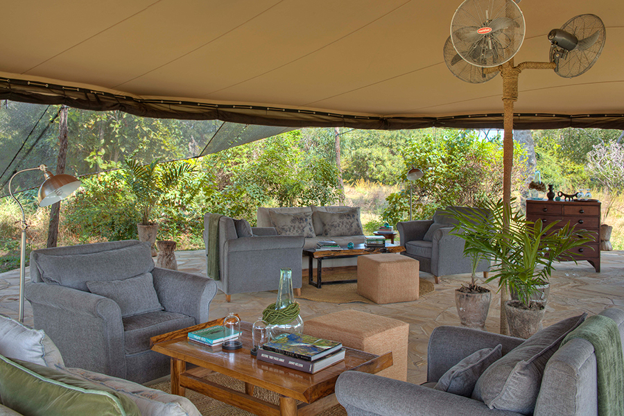 Roho ya Selous is a simple camp with a central lounge.